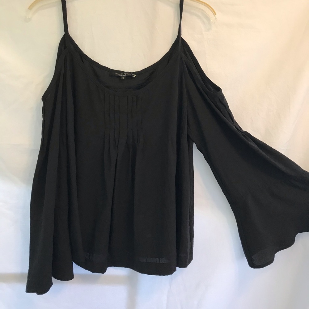 Nanette Lepore bell sleeve cold shoulder top